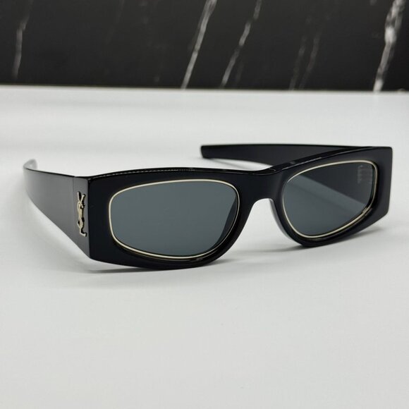 NEW SL M140 RIM 001 SAINT LAURENT SUNGLASSES BLACK SQUARE UNISEX SLM140 RIM 001 - Picture 5 of 11
